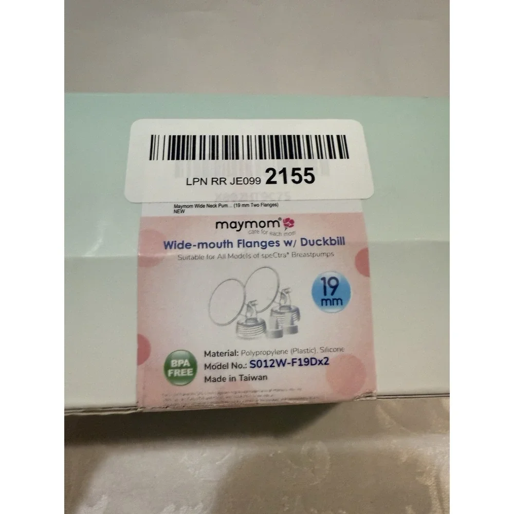Maymom 19 mm Wide-Mouth 2‑Pack Pump Flanges and Duckbill Valve All Model SpeCtra